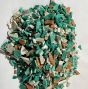Rigid polycolor recycled PVC scrap