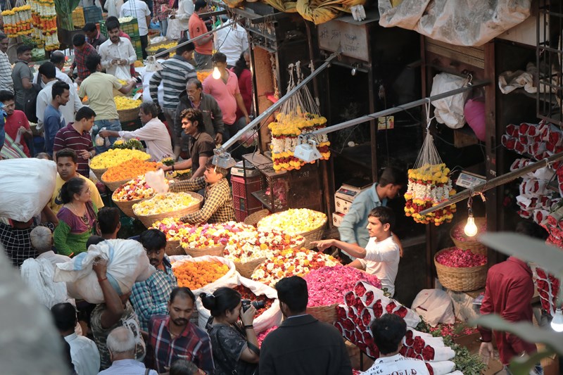 A street market in Mumbai
